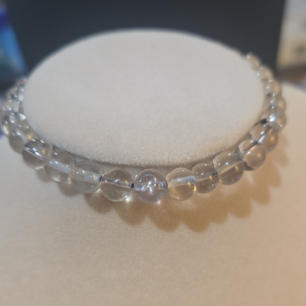 Elegant Clear Beaded Bracelet